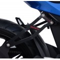 R&G Racing,Exhaust Hanger (Black) with Blue Logo and LHS Footrest Blanking Plate for Suzuki GSX-R125 / GSX-S125 ' 17-'21 R&G Racing,Exhaust Hanger (Black) with Blue Logo and LHS Footrest Blanking Plate for Suzuki GSX-R125 / GSX-S125 ' 17-'21